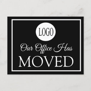 Custom Our Office Has Moved Moving Postcard