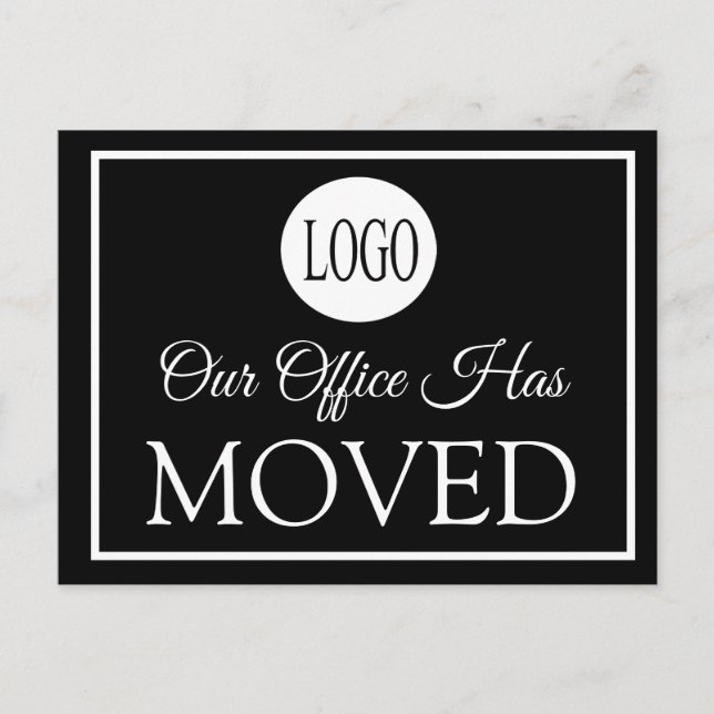 Custom Our Office Has Moved Moving Postcard (Front)