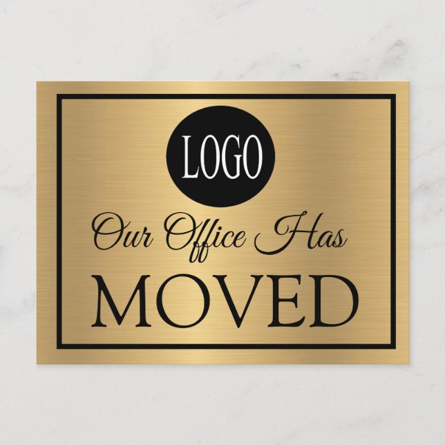 Custom Our Office Has Moved Moving Postcard (Front)