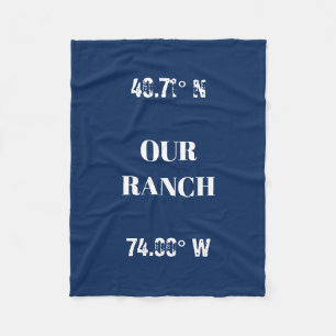 Custom Our Ranch Coordinates Fleece Blanket