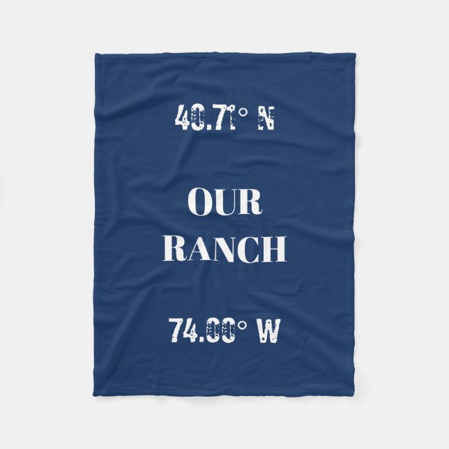 Custom Our Ranch Coordinates Fleece Blanket (Front)