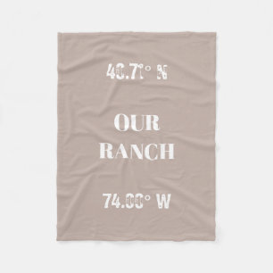 Custom Our Ranch Coordinates Fleece Blanket
