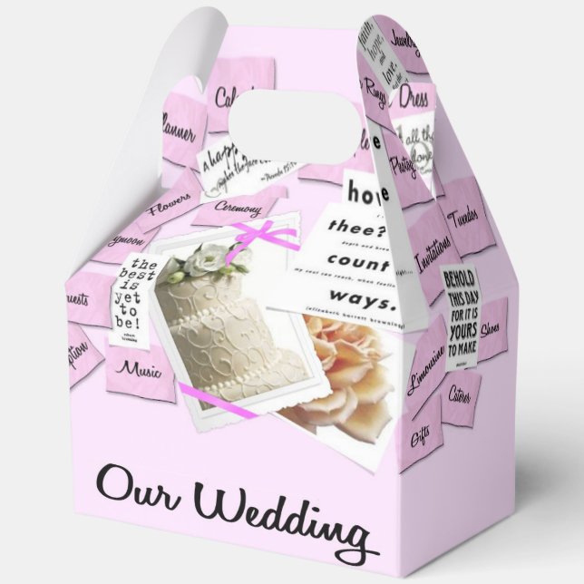 Custom Our Wedding & Anniversary Favour Boxes (Front)