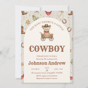 Custom Outlaw Cowboy Baby Shower Invitation