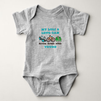 Custom Outswim Outbike Outrun Triathlon Baby Bodysuit