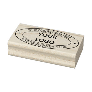 Custom Oval Stamp Your Business Logo and Text