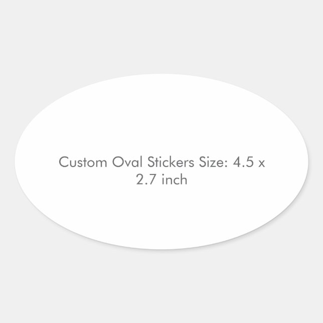 Custom Oval Stickers, Format: Sheet of  Sticker (Front)