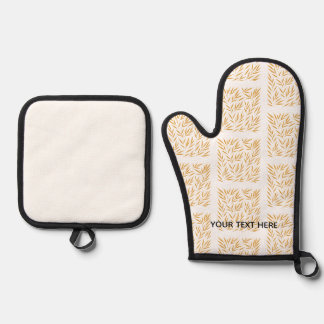 Custom Oven Mitt and Pot Holders Oven Mitt & Pot Holder Set