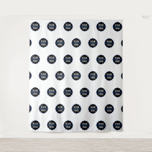 Custom Own Business Logo Step and Repeat Backdrop Tapestry