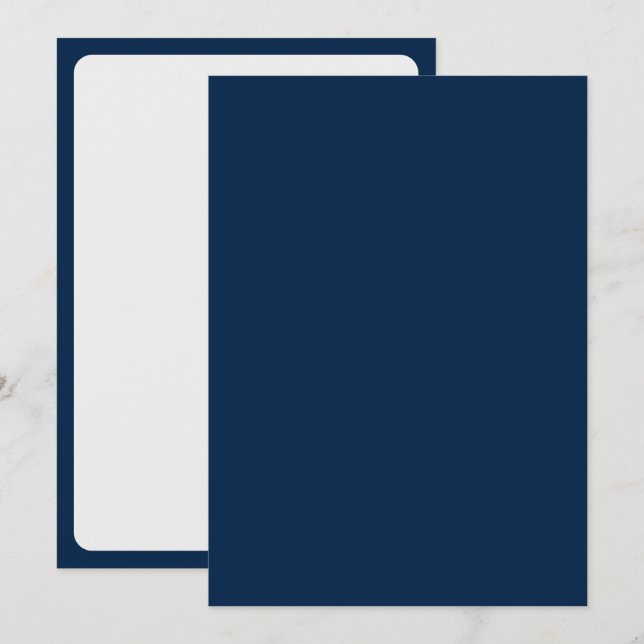 Custom Oxford Blue Holiday Card (Front/Back)