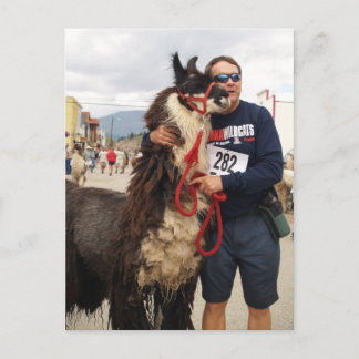 Custom Pack Llama Postcard