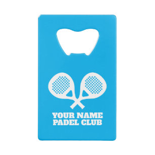 Custom padel tennis club Credit Card Bottle Opener