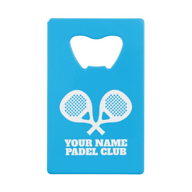 Custom padel tennis club Credit Card Bottle Opener (Front)