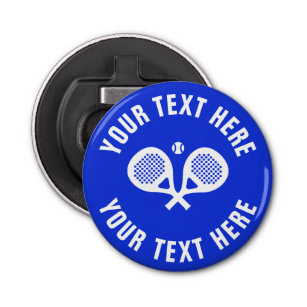 Custom padel tennis sport magnetic bottle opener