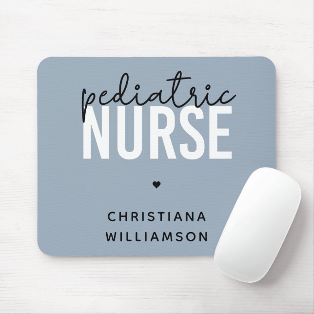 Custom Paediatrics Nurse Peds Nurse Appreciation Mouse Mat (With Mouse)