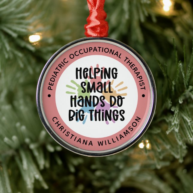 Custom Paediatrics OT Occupational Therapist Gifts Metal Tree Decoration (Tree)