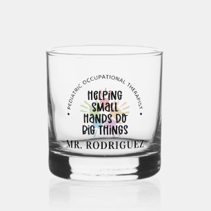 Custom Paediatrics OT Occupational Therapist Gifts Whiskey Glass