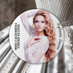 Custom Pageant Button Pin - Choose Your Size<br><div class="desc">Secure your sash in style with this customisable button pin for pageants. Add your photo and name to create the ultimate pageant custom pin for promotional events. Choose from a variety of sizes and shapes to make it your own!</div>