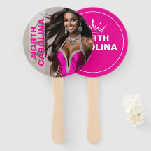 Custom Pageant Paddle Fans - Crown Design