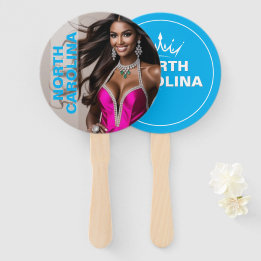 Custom Pageant Paddle Fans - Crown Design