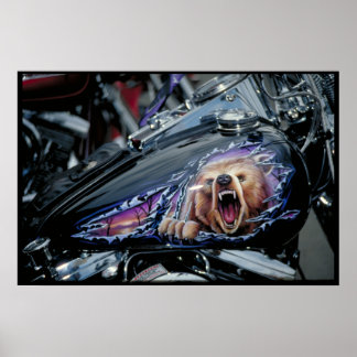 Custom painted fuel tank South Dakota Poster