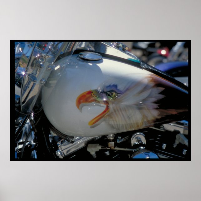 Custom painted fuel tank - South Dakota Poster (Front)