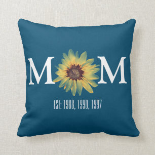 Custom Painted Sunflower Mum Established Cushion