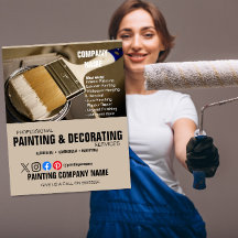 Custom PAINTING & DECORATING flyer with logo