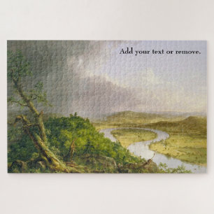 Custom painting, "The Oxbow" by Thomas Cole, 1836. Jigsaw Puzzle