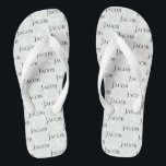 Custom Pair of Flip Flops<br><div class="desc">No more unclaimed Flip Flops when you have your name on them! We have these great Flop Flops for all summer long. Great as Wedding favours or Birthday Party Favours. Just like the Classic White Palm Leaf Design? Visit our Shop for all our matching products, Tote bags, Lip Balm, Custom...</div>