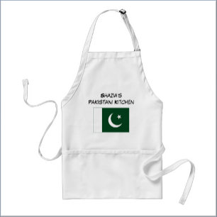 Custom Pakistan Flag White and Green Standard Apron