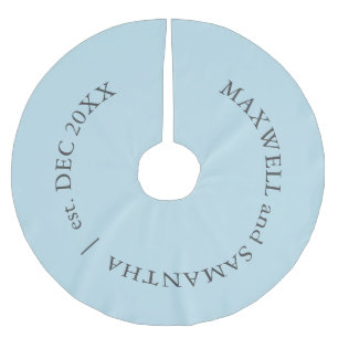 Custom Pale Blue Christmas Tree Skirt
