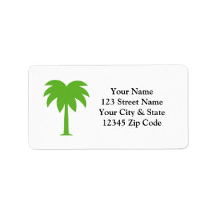 Custom palm tree address labels