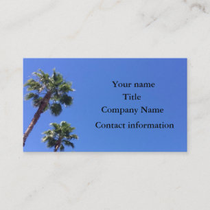 Custom palm tree business card