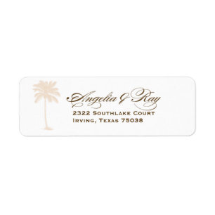 Custom Palm Tree Wedding Logo