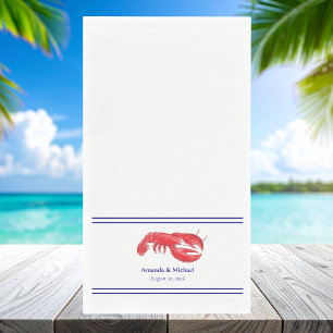 Custom Palm Tree Wedding / Names & Wedding Date Napkin