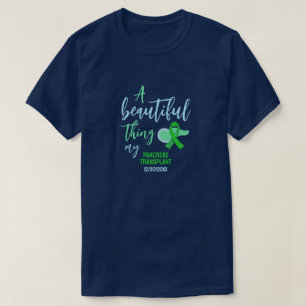 Custom Pancreas Transplant Green Ribbon  T-Shirt