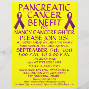 Custom Pancreatic Cancer Benefit Ribbon Flyer