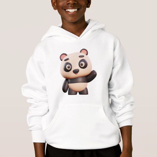 Custom Panda Design Hoodie | Long Sleeve T-Shirt f (Front)