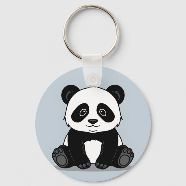 Custom Panda keychain design (Front)
