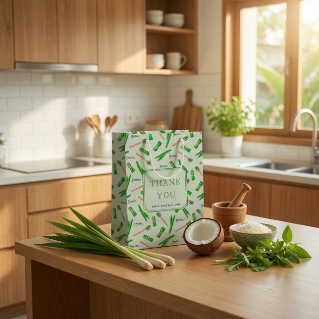 Custom Pandan Leaf Pattern Paper Bag (Creator Uploaded)