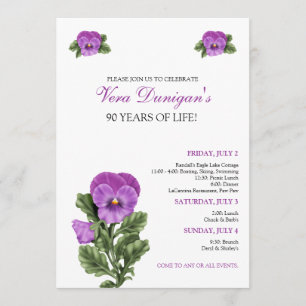 :custom: Pansy Birthday Party Invitation