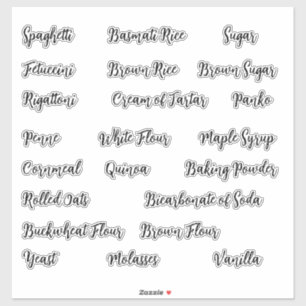 Custom Pantry Storage Canister Labels