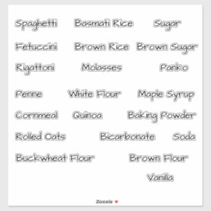 Custom Pantry Storage Canister Labels