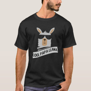 Custom Papa Llama Father's Day, Dad Grandpa Gift T-Shirt