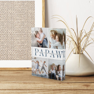 Custom Papaw Grandchildren Photo Block