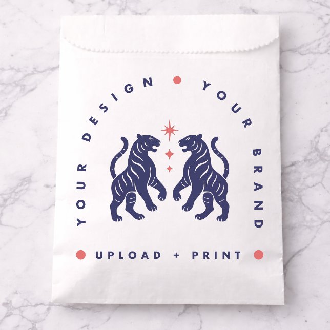 Custom Paper Bag | Your Design Upload Favour Bags (Upload your artwork and turn these paper bags into branded packaging or special event favors)