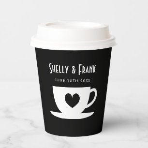 Custom paper coffee cups for wedding party