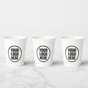 Custom paper coffee cups your logo party supplies
