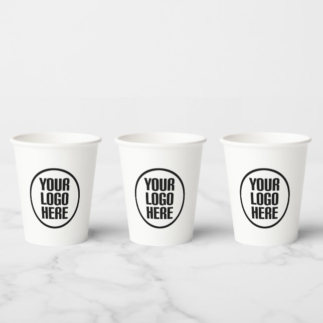 Custom paper coffee cups your logo party supplies (Multi)